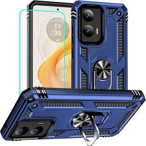 Vista 23 de Yiakeng Funda para Moto G Stylus 5G 2023, Motorola G Stylus 5G 2023 con protector de pantalla HD, fundas protectoras de grado militar con anillo