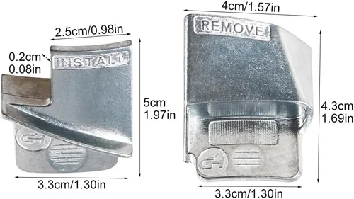 Vista 6 de Faddare Juego de 2 herramientas de instalación y removedor de cinturón elástico de metal, kit compacto de aleación de aluminio, herramienta