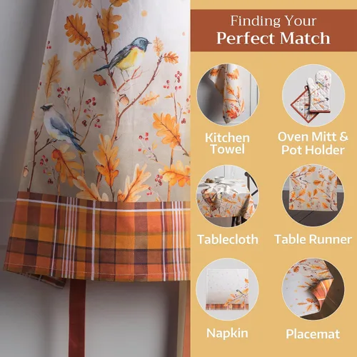 Vista 1038 de Maison d' Hermine Delantales para mujer con bolsillo, 100% algodón (27.50 x 31.50 pulgadas)