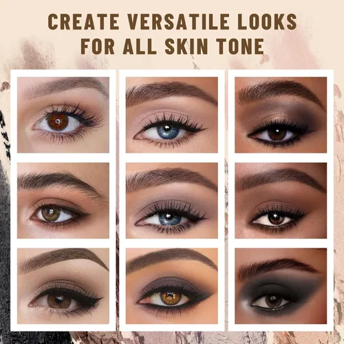 Vista 5 de SUSIKEKI 6 Colores Mini Paleta de Sombras de Ojos Maquillaje Neutro Nude Ahumado Sombra de Ojos Taupe y Marrón Mate Paleta de Maquillaje con Espejo