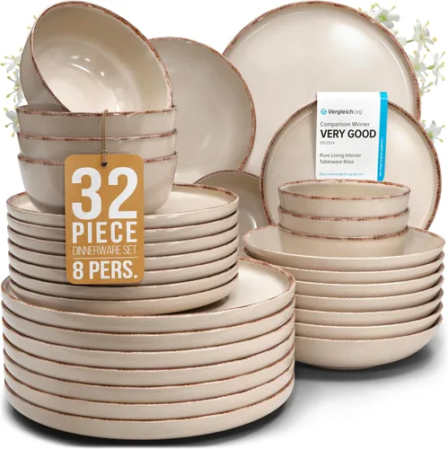 Vista 60 de Juego de vajilla de gres para 4 personas 12 piezas – Juego de platos y cuencos negros mate – Apto para lavavajillas, microondas y resistente a