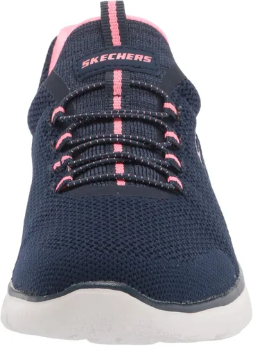 Vista 2 de Skechers Tenis clásicos geniales para mujer Summit Azul marino rosa encendido 85