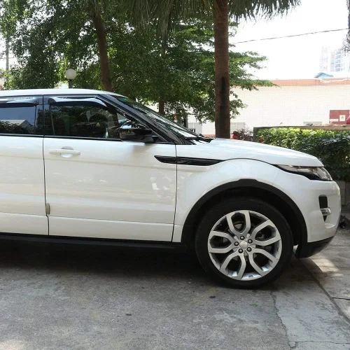 Vista 5 de YIWANG Guardabarros de puerta lateral cromada ABS para salida de aire para Land Rover Range Rover Evoque 2012-2018 Accesorios de coche