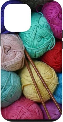 Vista 16 de Knitting and Crochet Colorful Yarn Photo Knitting Needles Case for iPhone 17