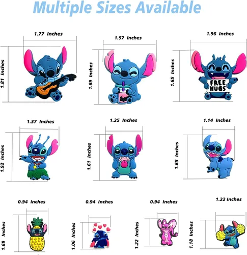 Vista 2 de 30 40 PCS Shoe Charms for Croc Shoes Charms Decoration, Cute Kawaii Cartoon Shoe Sandals Decorations for Birthday Parties, Theme Parties, Party