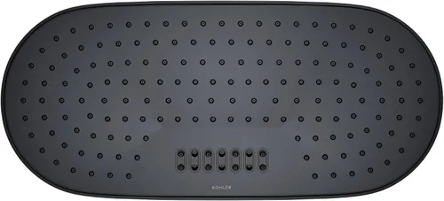 Vista 11 de KOHLER 26297-BL Statement™ Cabezal de lluvia oblongo, multifunción, 2.5 gpm, color negro mate