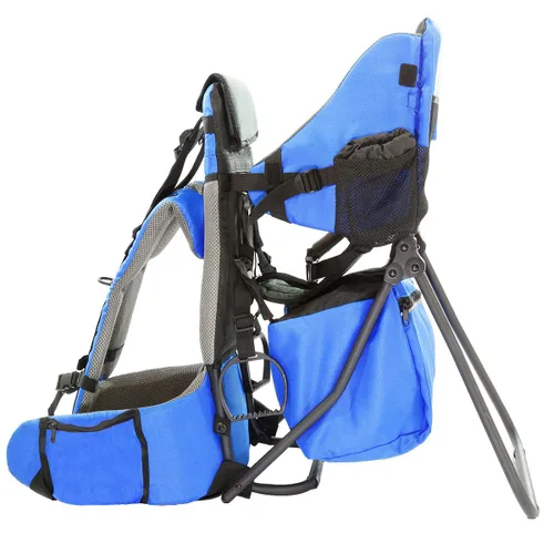 Vista 4 de Clevr Mochila transportadora para bebé, ligera con visor y cobertor contra el sol, Rojo o Verde, Azul