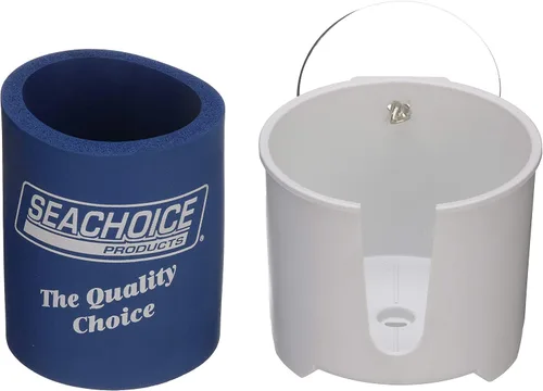 Vista 3 de Seachoice Soporte para bebidas para barco con aislamiento, soporte de ventosa, color blanco