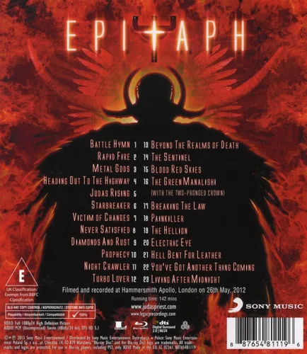 Vista 2 de Judas Priest Epitaph BluRay Blu-ray