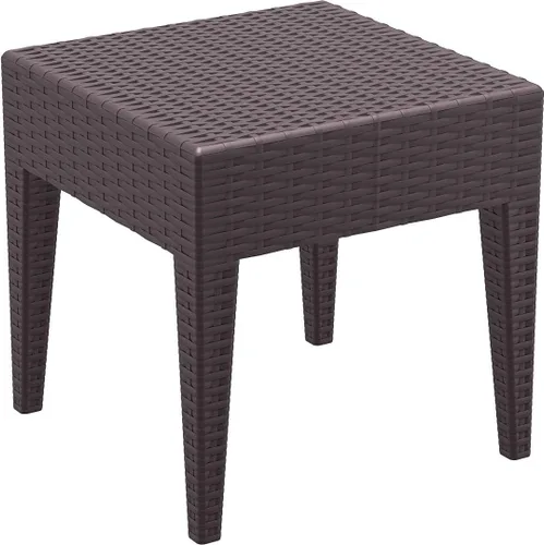 Vista 9 de Miami Square resina de mesa auxiliar (18" H x 18" W x 18" D), color blanco