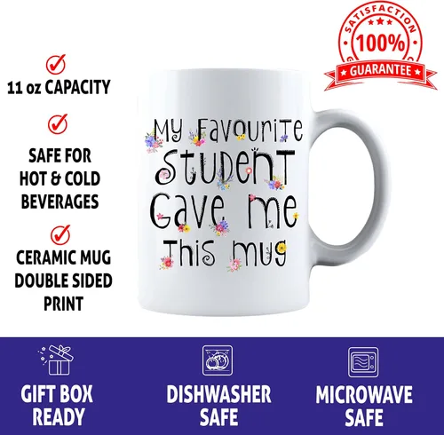 Vista 2 de My Favorite Student Gave Me This Mug - Taza de café divertida de 11 onzas, color blanco