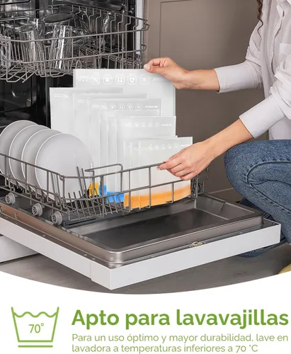 Vista 2 de IDEATECH Bolsas para congelador de cuarto de galón, sin BPA, PEVA, reutilizables, para bocadillos, bolsas de comida de tamaño de cuarto de galón Gris