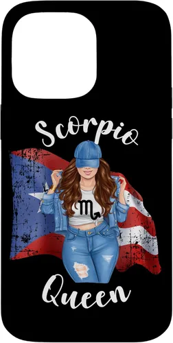 Vista 21 de Funda para iPhone 16 Puertorriqueña Escorpio Reina de Puerto Rico Morena