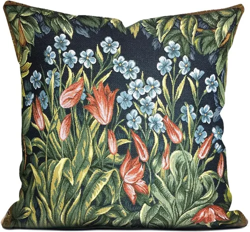 Vista 31 de STP GOODS Almohada de tapiz, almohada decorativa, decoración bohemia perfecta para sofá, sala de estar, dormitorio, cojín de sofá de 18 x 18