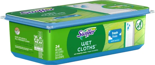 Vista 3 de P&G Swiffer - Repuesto de almohadilla para trapeador húmedo, aroma fresco de ventana abierta, 24 unidades (paquete de 6)