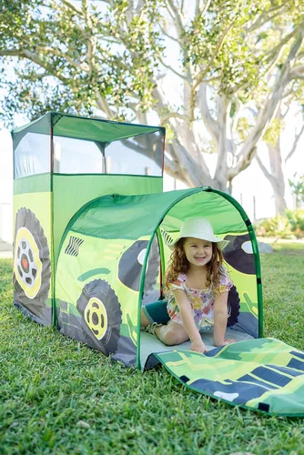 Vista 10 de Pacific Play Tents 20463 Tractor Play House Tent 56" x 45" x 28