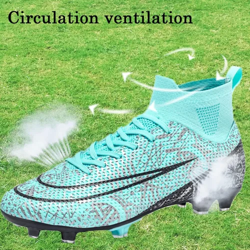 Vista 4 de WINGFAI Zapatos de fútbol para hombre, para exteriores, césped interior, tenis de entrenamiento de fútbol profesional, botas de fútbol atléticas
