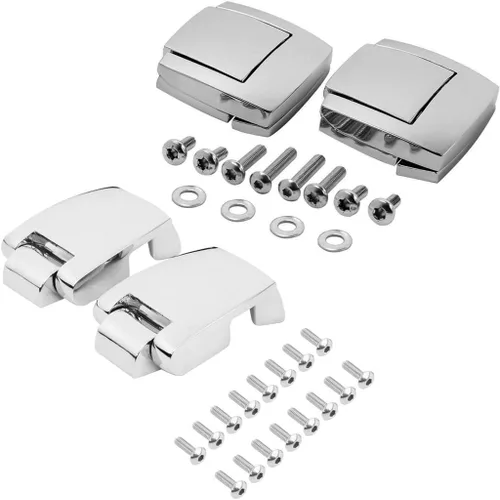Vista 5 de Tour - Bisagras de equipaje para Harley Touring/Trike Road King FLHR Road Glide FLTRX Street Glide FLHX Electra Glide FLHT 1988-2013, cromadas