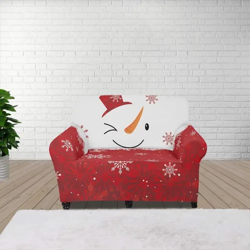 Vista 16 de Funda de sofá con diseño de árbol de bandera estadounidense para sofás y sofás, decoración navideña, funda antideslizante para sofá de 1 cojín
