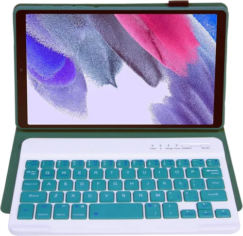Vista 4 de Funda con teclado para Samsung Galaxy Tab A7 Lite 8.7" 2021, color verde oscuro