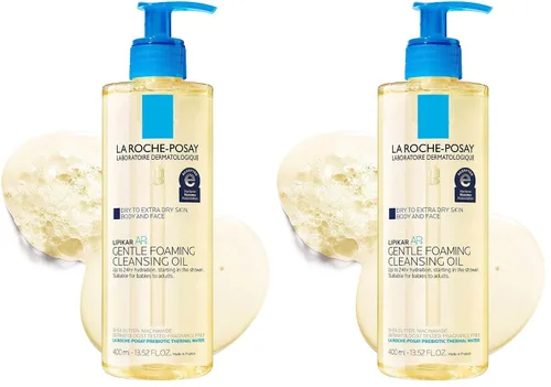 Vista 14 de La Roche-Posay Lipikar AP+ Aceite limpiador suave espumoso, limpiador suave para rostro y cuerpo formulado con niacinamida, hidratación de larga