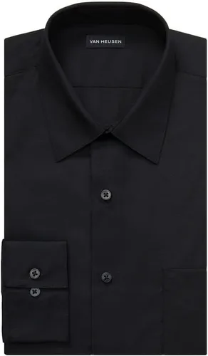 Vista 3 de Van Heusen - Camisa de vestir de tela de popelina para hombre, unicolor, corte ajustado