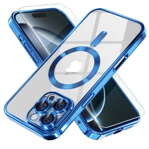 Vista 60 de Misea Funda magnética para iPhone 14 compatible con MagSafe [nunca amarillenta] [protección contra caídas de grado militar] protector completo