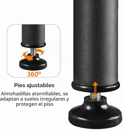 Vista 7 de Yaheetech Perchero, árbol de pasillo con banco de zapatos, almacenamiento de zapatos de entrada con perchero, 9 ganchos móviles, muebles de entrada