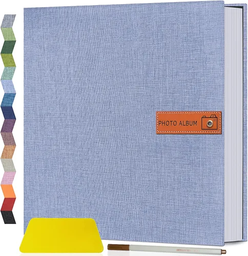 Vista 47 de Popotop Álbum de fotos grande autoadhesivo 4x6 5x7 8x10 Álbum de recortes DIY Libro de imágenes, Regalos para mamá, familia, bebé y boda