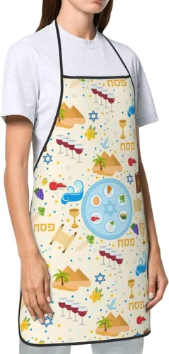 Vista 3 de Delantal de Mardi Gras 2023 para mujeres y hombres, delantales ajustables para decoración de cocina, cocina, Navidad, cena, fiesta de vacaciones