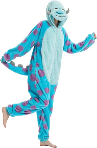 Vista 4 de Sqlszt Snorlax - Pijama unisex de una pieza para adultos, disfraz de animal Eeyore para mujeres y hombres