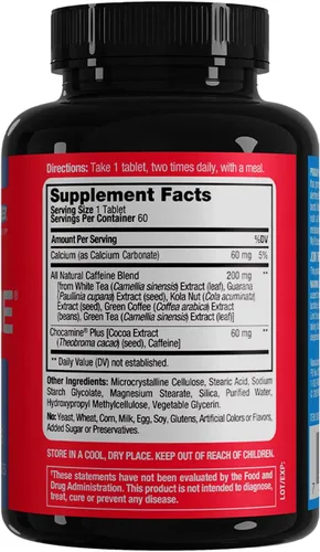 Vista 6 de ProLab Cafeína 200 mg, extracto de té verde, energía y enfoque (60 unidades, paquete de 1)