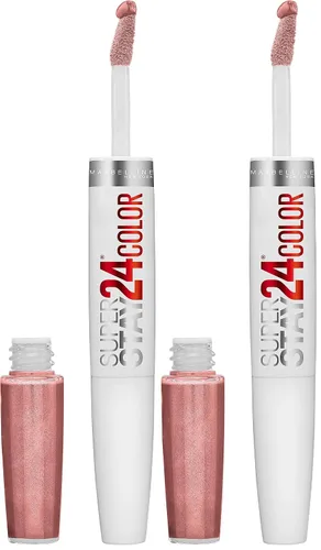 Vista 14 de Maybelline Super Stay 24, lápiz labial líquido de maquillaje de 2 pasos, color altamente pigmentado de larga duración con bálsamo hidratante, Merlot