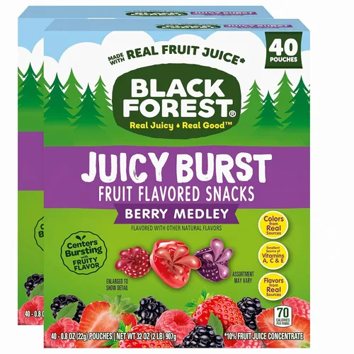 Vista 12 de Black Forest, Juicy Burst, bocadillos con sabor a frutas, sabores de frutas mixtas, una explosión jugosa de sabores naturales, hechos con jugo