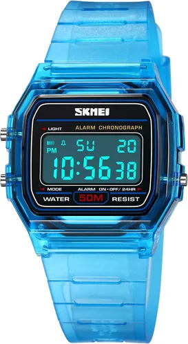 Vista 2 de FANMIS Reloj digital deportivo multifuncional para hombre y mujer, resistente al agua, LED, electrónico, tácticas militares, cronómetro