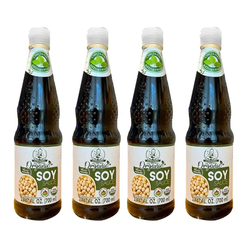 Vista 9 de Healthy Boy Brand - Paquete de 2 botellas de vidrio de pasta de soja de 23.67 onzas líquidas + 12 pares de palillos redondos de bambú desechables