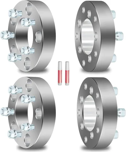 Vista 13 de SCITOO 2 separadores de rueda de 5 x 5.5 pulgadas, adaptadores espaciadores de rueda de 2 pulgadas con pernos de 9/16 de 3.063 in, 5 lengüetas