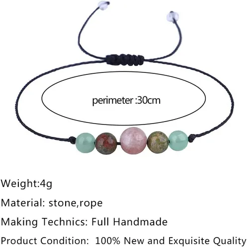 Vista 7 de Caiyao Pulsera de cristal curativo para mujeres y hombres, pulsera de cuentas de cristal curativo con ojo de tigre, amatista de 7 chakras, pulsera