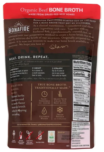 Vista 2 de Bonafide Provisions, Caldo de Hueso de Ternera, 1.5 lb (congelado)