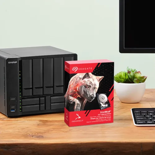 Vista 10 de Seagate IronWolf Disco duro interno NAS de 4TB CMR 3.5 pulgadas SATA 6Gb/s 5400 RPM caché de 64MB para almacenamiento conectado a red RAID Servicios