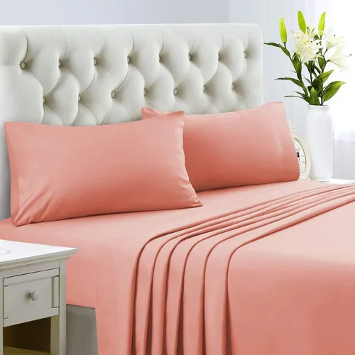 Vista 20 de LaxLinen 4 PCs Sheet Set (+30 Inch) Extra Deep Pocket Twin/Single Bed Size, Aqua Solid 600 Thread Count 100% Egyptian Cotton