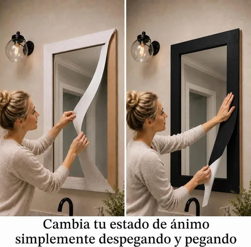 Vista 6 de Borde de papel pintado de grano de madera blanco (3.9" x 393.7", 10cm x 10m, textura de madera áspera) Papel pintado autoadhesivo extraíble