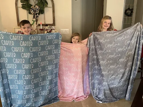 Vista 10 de Manta de bebé personalizada con nombre, regalo personalizado para bebés, regalo para bebés, niños para cumpleaños, madre primeriza, regalo
