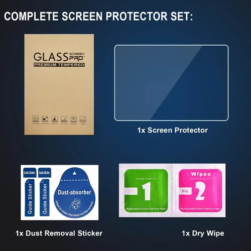 Vista 3 de Protector de pantalla de vidrio templado compatible con Autel MaxiCOM MK808BT/MK808/MK808TS, MaxiCheck MX808, MaxiPRO MP808, MP808K, película