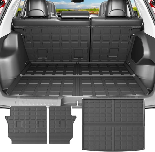 Vista 10 de powoq Alfombrilla de carga y respaldo compatibles con Toyota RAV4 2013-2017 Alfombrilla para maletero y respaldo