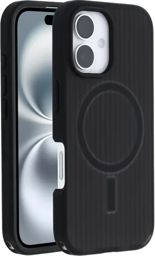 Vista 3 de OtterBox - Funda Symmetry Series Soft Touch con MagSafe para iPhone 16 - Echo oscuro 3X Military Drop Protection - Slim - Pocket-Friendly - Raised