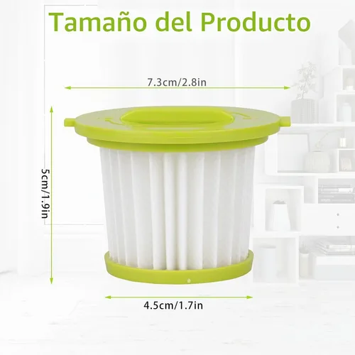 Vista 2 de Filtro de repuesto compatible con modelos de aspiradora de mano Ryobi ONE+ de 18 V PCL700 PCL704 PCL705 Comparar con el número de pieza A32F05N 2