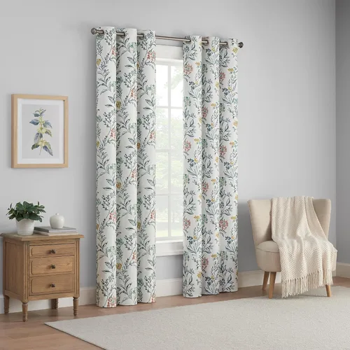 Vista 9 de Eclipse Claire Magnitech Cortina 100% opaca con ojales, panel de cortina para ventana, cierre magnético sin costuras para dormitorio, sala de estar