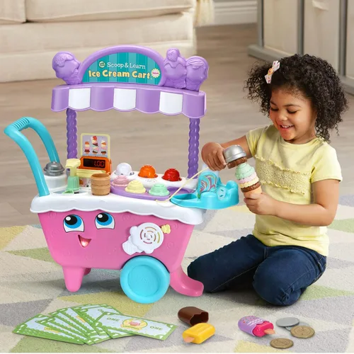 Vista 5 de LeapFrog Scoop and Learn Ice Cream Cart Deluxe (embalaje sin frustración), color rosa