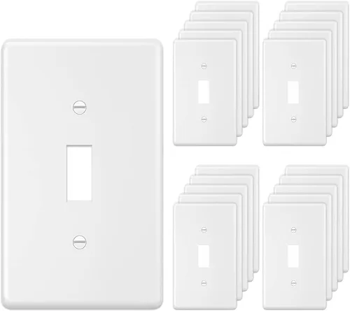 Vista 25 de Placa de pared Decora sin tornillos de 4 segmentos, placa frontal eléctrica para interruptor de luz, interruptor inteligente, receptáculo